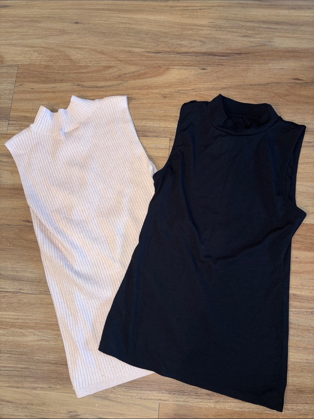 LOFT BUNDLE Sleeveless Ribbed Mock Neck Top